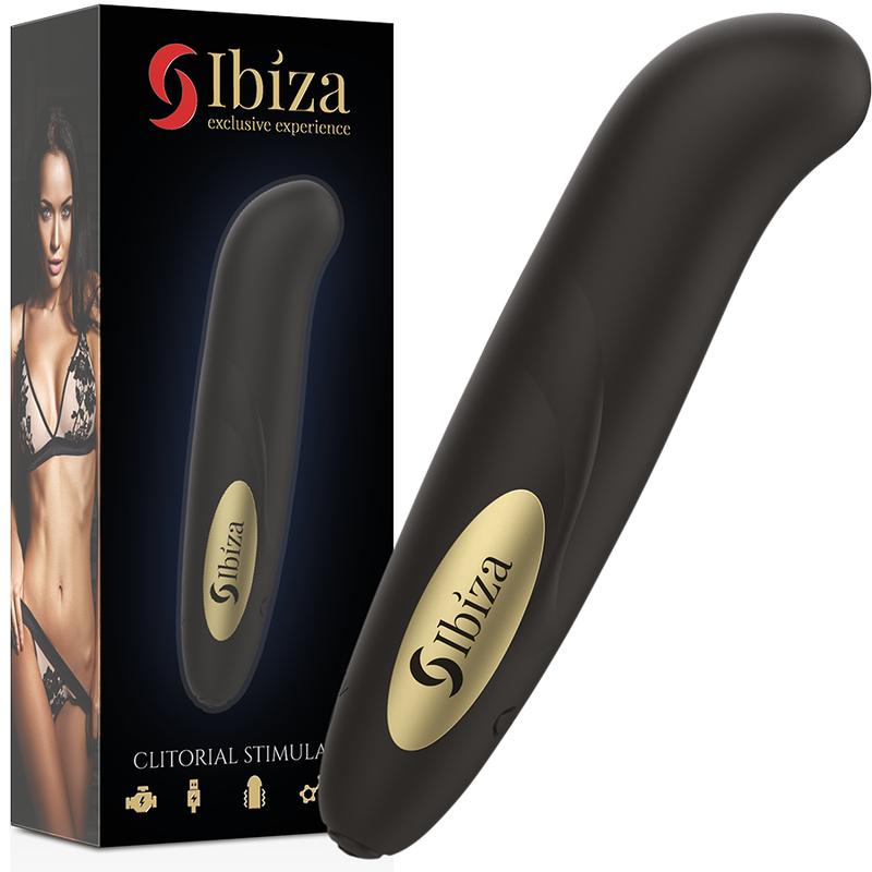 IBIZA - STIMULATEUR DE CLITO CHARGEUR USB 10 MODES DE VIBRATIONS DORÉ 13 X 2,9