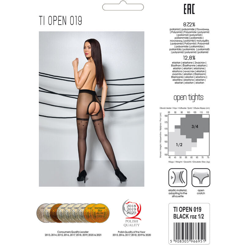 PASSION - COLLANT NOIR TIOPEN 019 1/2 20 DEN