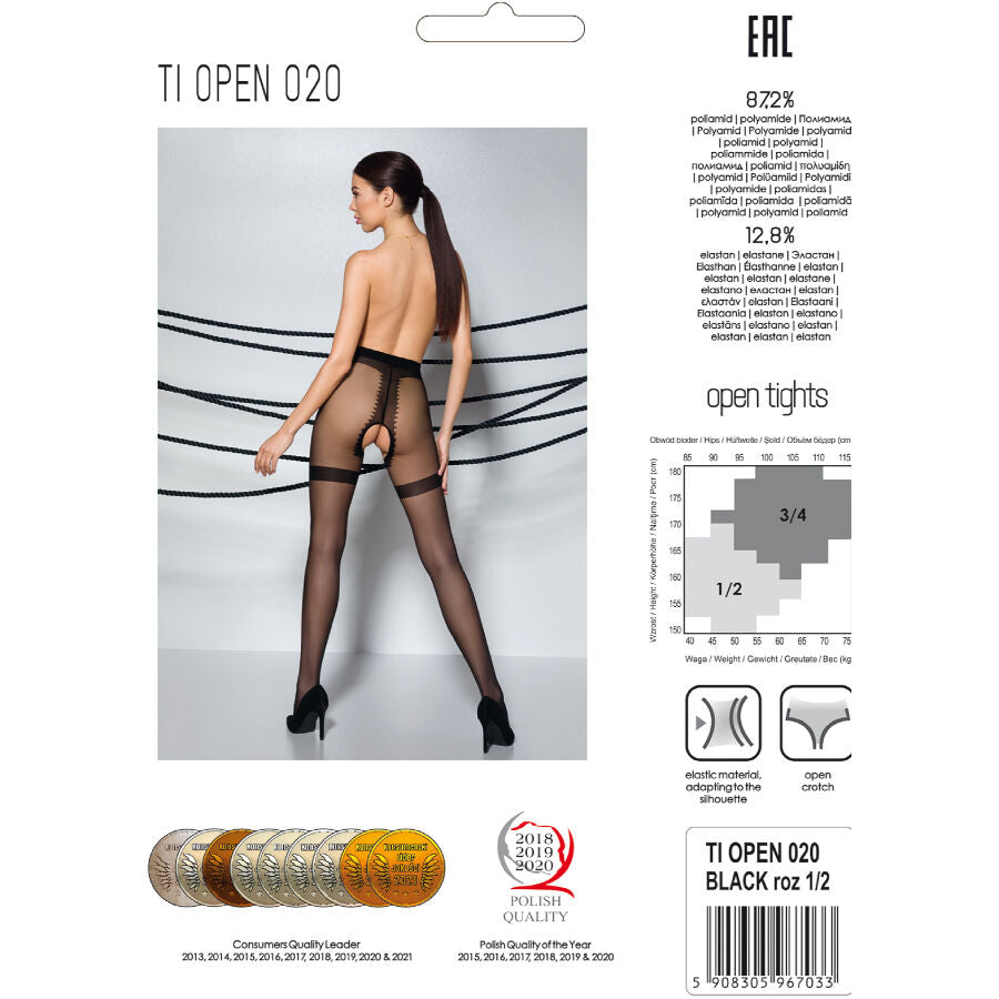 PASSION - COLLANT NOIR TIOPEN 020 1/2 20 DEN