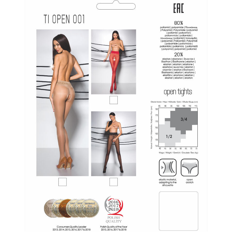 PASSION - COLLANT NOIR TIOPEN 001 1/2 20 DEN
