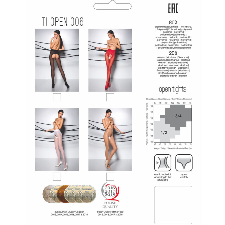 PASSION - COLLANTS TIOPEN 006 BLANC 1/2 30 DEN