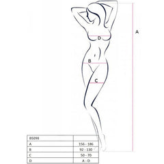 PASSION - BS098 BLACK BODYSTOCKING ONE SIZE