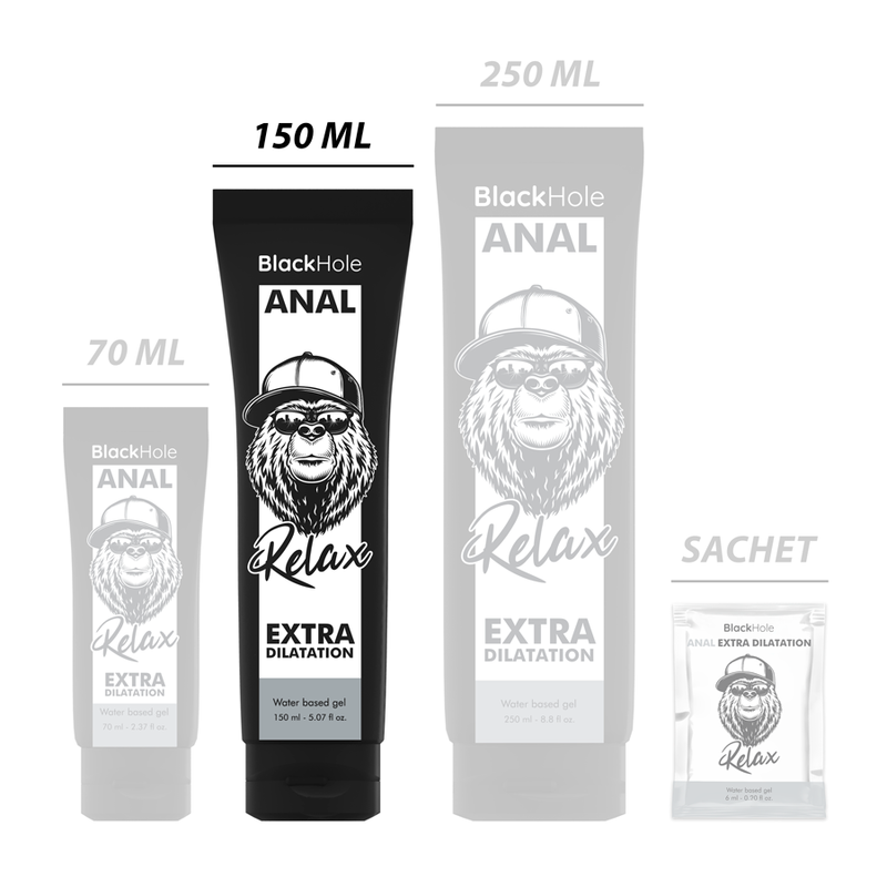 BLACK HOLE - WATER BASE GEL ANAL DILATION 150 ML - 53Xshop