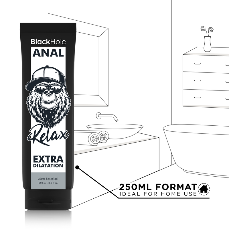 BLACK HOLE - WATER BASE GEL ANAL DILATION 250 ML - 53Xshop