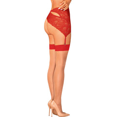 OBSESSIVE - S814 STOCKINGS RED S/M