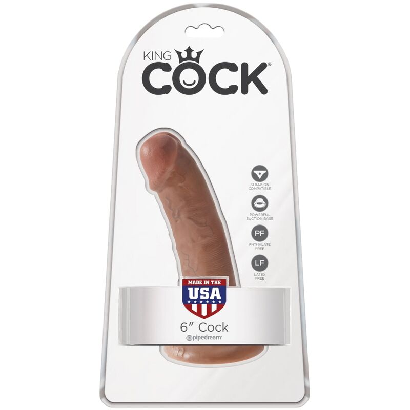 KING COCK - PENIS REALISTE 15 CM CARAMEL