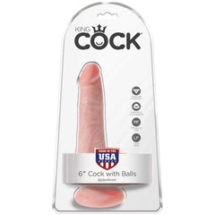 KING COCK - PÉNIS RÉALISTE AVEC COUILLES 13,5 CM LÉGER