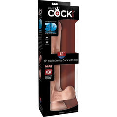 KING COCK - PÉNIS RÉALISTE AVEC COUILLES 3D 24,8 CM LÉGER