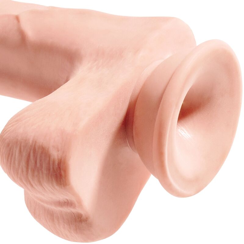 KING COCK - PÉNIS RÉALISTE AVEC COUILLES 3D 24,8 CM LÉGER