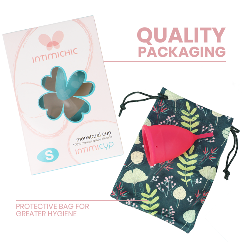 INTIMICHIC - MENSTRUAL CUP MEDICAL GRADE SILICONE - SIZE S - 53Xshop