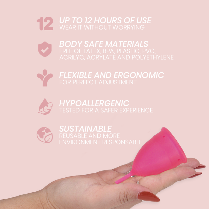 INTIMICHIC - MENSTRUAL CUP MEDICAL GRADE SILICONE - SIZE S - 53Xshop