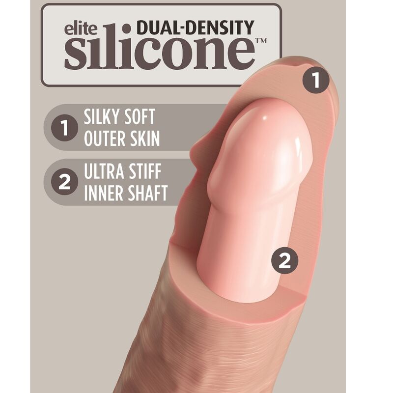 KING COCK - DILDO RÉALISTE EN SILICONE ÉLITE 15,2 CM