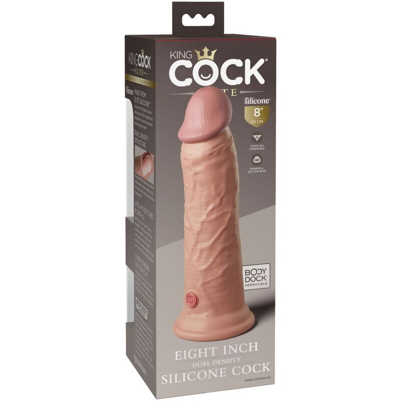 KING COCK - DILDO RÉALISTE EN SILICONE ÉLITE 20,3 CM