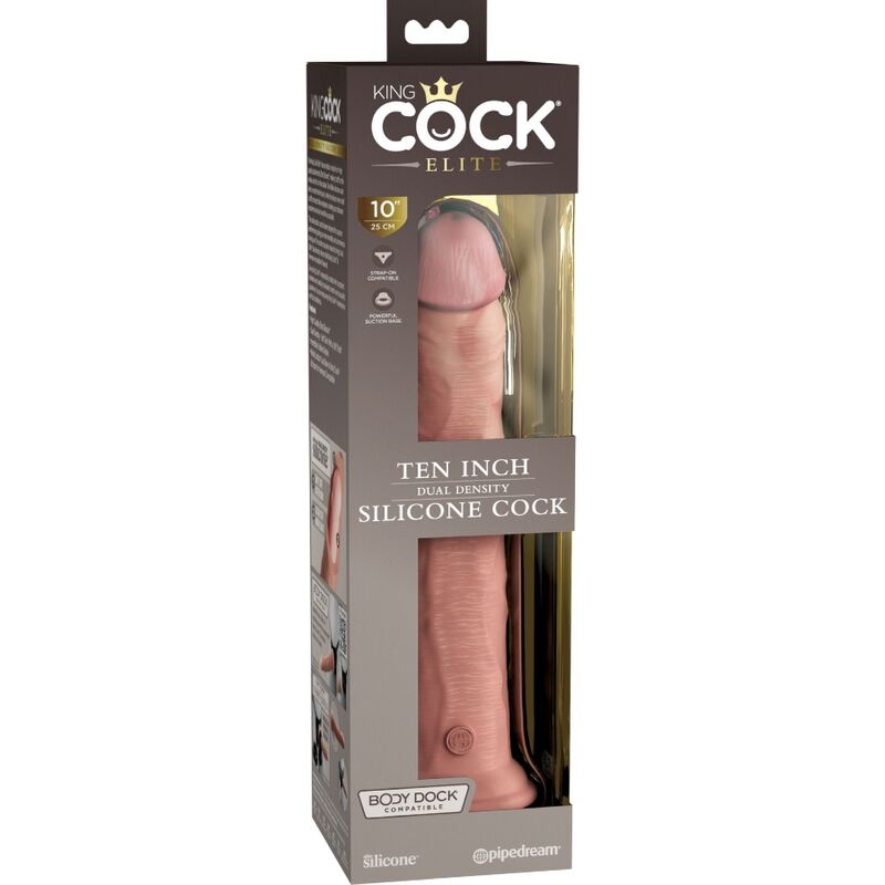 KING COCK - DILDO RÉALISTE EN SILICONE ÉLITE 25,4 CM