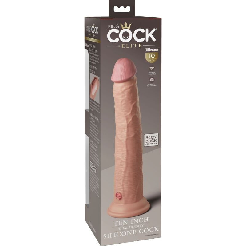KING COCK - DILDO RÉALISTE EN SILICONE ÉLITE 25,4 CM