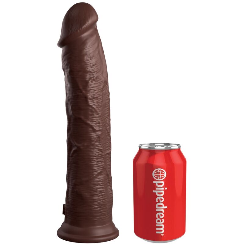 KING COCK - DILDO RÉALISTE EN SILICONE ELITE 28 CM MARRON