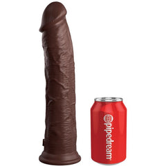 KING COCK - DILDO RÉALISTE EN SILICONE ELITE 28 CM MARRON