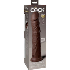 KING COCK - DILDO RÉALISTE EN SILICONE ELITE 28 CM MARRON