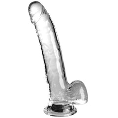 KING COCK - GODE TRANSPARENT AVEC TESTICULES 20,3 CM TRANSPARENT