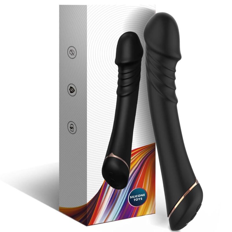 Dildo vibrator designed for solo play, offering strong vibrations and ergonomic shape.