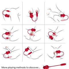 ARMONY - ROSELIP LICKING VIBRATING CLIT & VIBRATOR RED