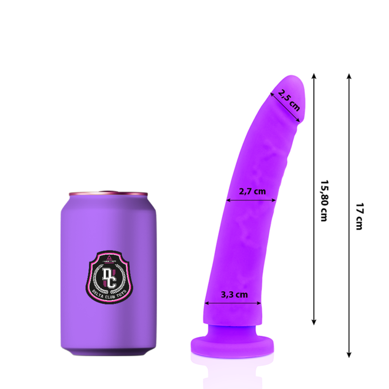 DELTA CLUB - TOYS LILAC DILDO MEDICAL SILICONE 17 CM -O- 3 CM - 53Xshop