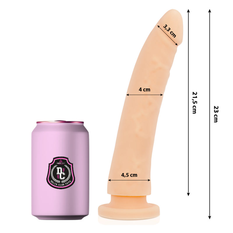 DELTA CLUB - TOYS NATURAL DILDO MEDICAL SILICONE 23 CM -O- 4.5 CM - 53Xshop