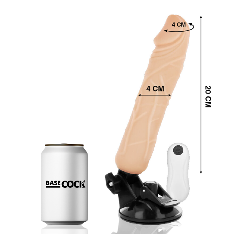 BASECOCK - REALISTIC VIBRATOR REMOTE CONTROL FLESH 20 CM -O- 4 CM - 53Xshop