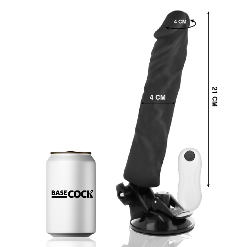 BASECOCK - REALISTIC VIBRATOR REMOTE CONTROL FLESH 21 CM -O- 4 CM - 53Xshop