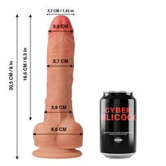 CYBER SILICOCK - CONNOR ULTRA REALISTIC SOFT LIQUID SILICONE 20.5 CM -O- 3.7 CM - 53Xshop