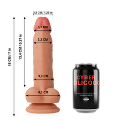CYBER SILICOCK - JUDE ULTRA REALISTIC SOFT LIQUID SILICONE 18 CM -O- 3.2 CM - 53Xshop