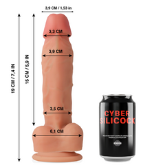 CYBER SILICOCK - OLIVER ULTRA REALISTIC SOFT LIQUID SILICONE 19 CM -O- 3.9 CM - 53Xshop