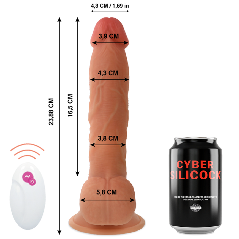 CYBER SILICOCK - REMOTE CONTROL REALISTIC MASTER BEN 23.88 CM -O- 4.3 CM - 53Xshop