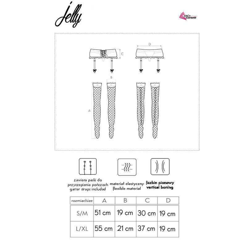 LIVCO CORSETTI FASHION - PORTE-JARRETELLES + BAS NOIRS