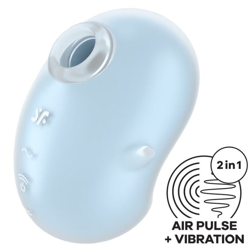 SATISFYER - CUTIE GHOST VIBRATEUR LAY-ON BLEU CLAIR