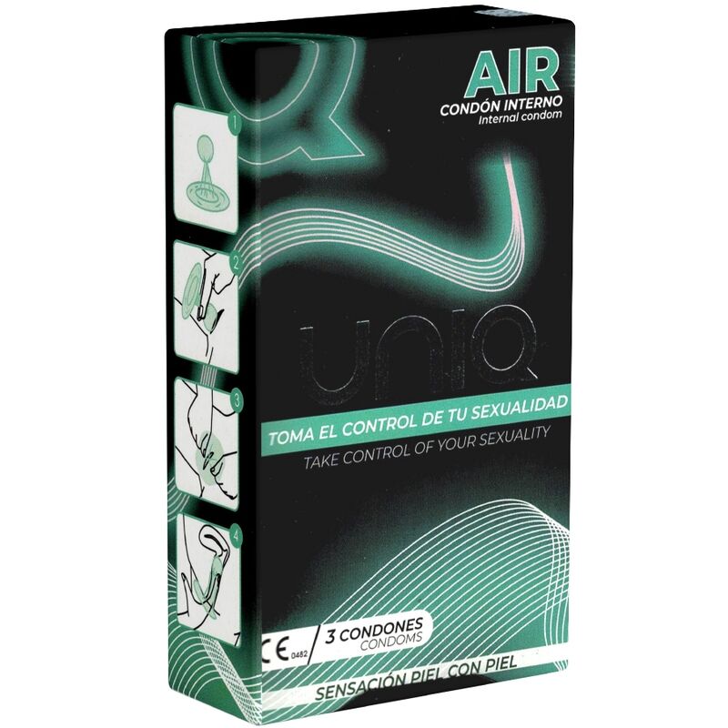 UNIQ - AIR LATEX FREE FEMALE CONDOM 3 UNITS - 53Xshop