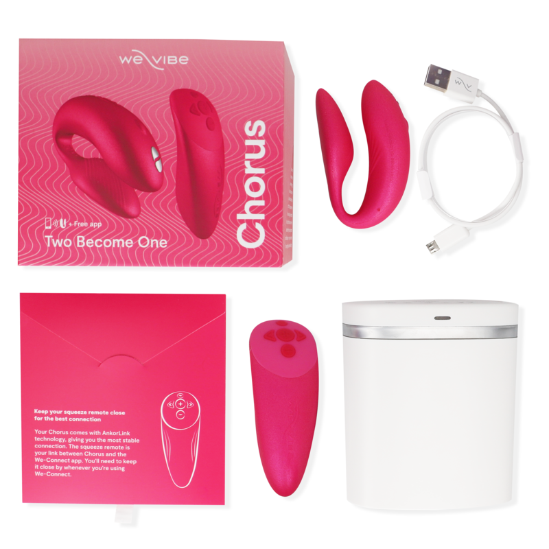 WE-VIBE - CHORUS VIBRATOR FOR COUPLES WITH SQUEEZE CONTROL PINK - 53Xshop