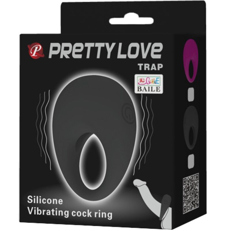 PRETTY LOVE - TRAP VIBRATOR RING BLACK - 53Xshop