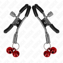 KINK - DOUBLE BELL NIPPLE CLAMP RED 6 CM