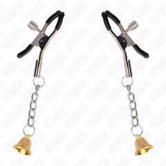 KINK - GOLD BELL PENDANT NIPPLE CLAMPS 6 CM