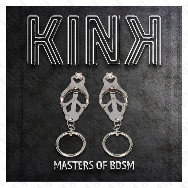 KINK - PINCES À TÉTONS JAPONAISES À JOINT TORIQUE CLOVER ARGENT
