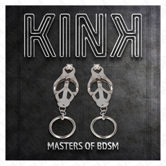 KINK - PINCES À TÉTONS JAPONAISES À JOINT TORIQUE CLOVER ARGENT