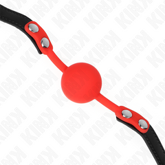 KINK - BÂILLON À BALLE EN SILICONE ROUGE 4 CM 60 x 2 CM