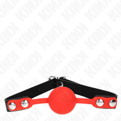 KINK - BÂILLON À BALLE EN SILICONE ROUGE 4 CM 60 x 2 CM