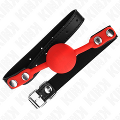 KINK - BÂILLON À BALLE EN SILICONE ROUGE 4 CM 60 x 2 CM