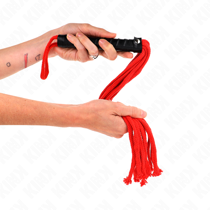 KINK - FOUET À CORDE ROUGE 56 CM