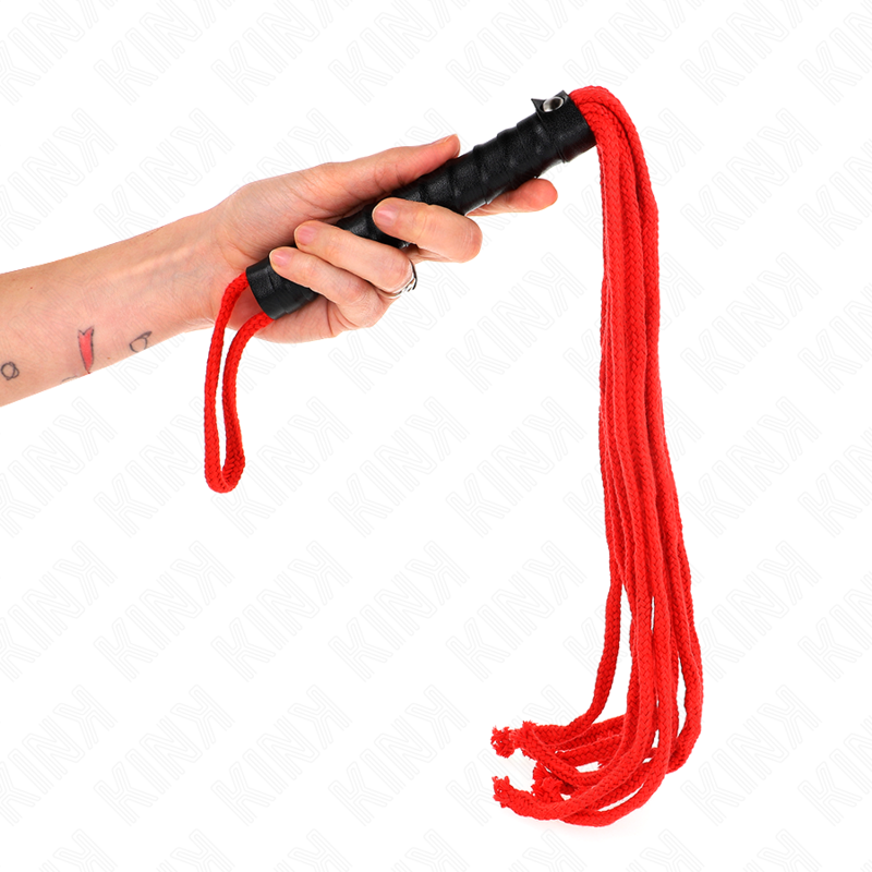 KINK - FOUET À CORDE ROUGE 56 CM