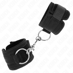 KINK - ATTACHES DE POIGNET NOIRES RÉGLABLES 18-35 CM X 6 CM