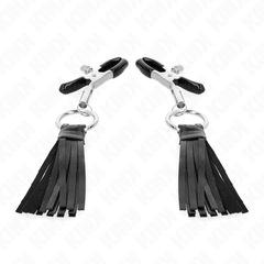 KINK - LEATHERETTE TASSEL NIPPLE CLAMPS 6 CM