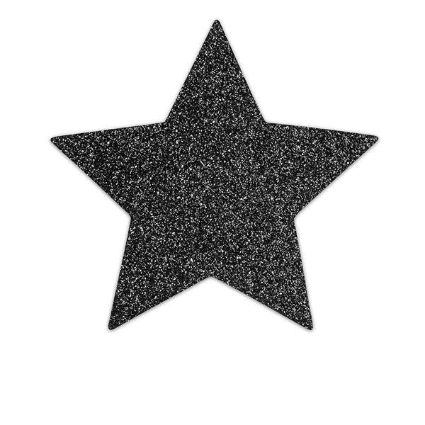 BIJOUX - INDISCRETS FLASH BLACK STAR NIPPLE CAPS - 53Xshop